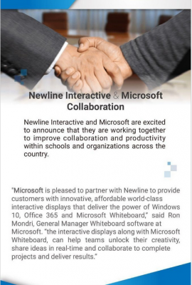 Współpraca Newline interactive z Microsoft